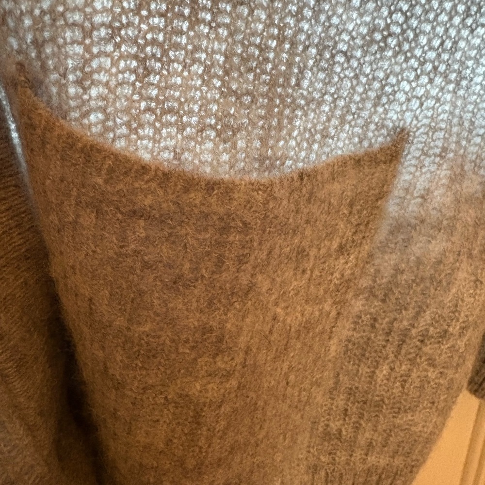 Vineyard Vines Women’s Gray Wool Blend Open Knit Longline Cardigan Sweater Sz S - Picture 4 of 16